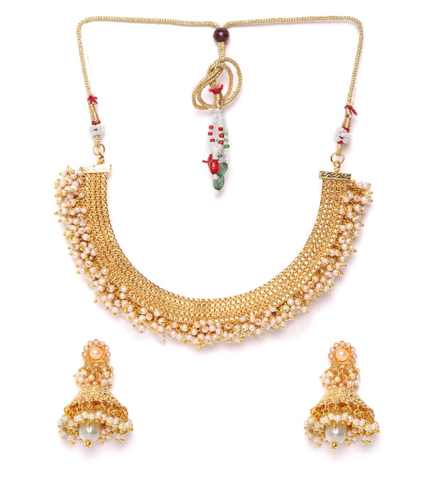 YouBella Gold Plated Jewellery Set for Women (Golden)(YBNK_5005D)