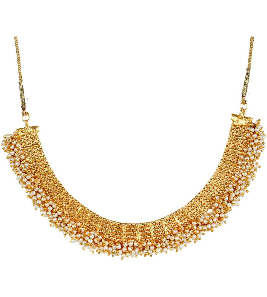 YouBella Gold Plated Jewellery Set for Women (Golden)(YBNK_5005D)