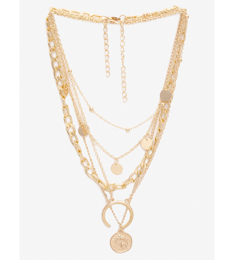 YouBella
Women Set of 2 Gold Toned & Plated Minimal Layered Necklaces