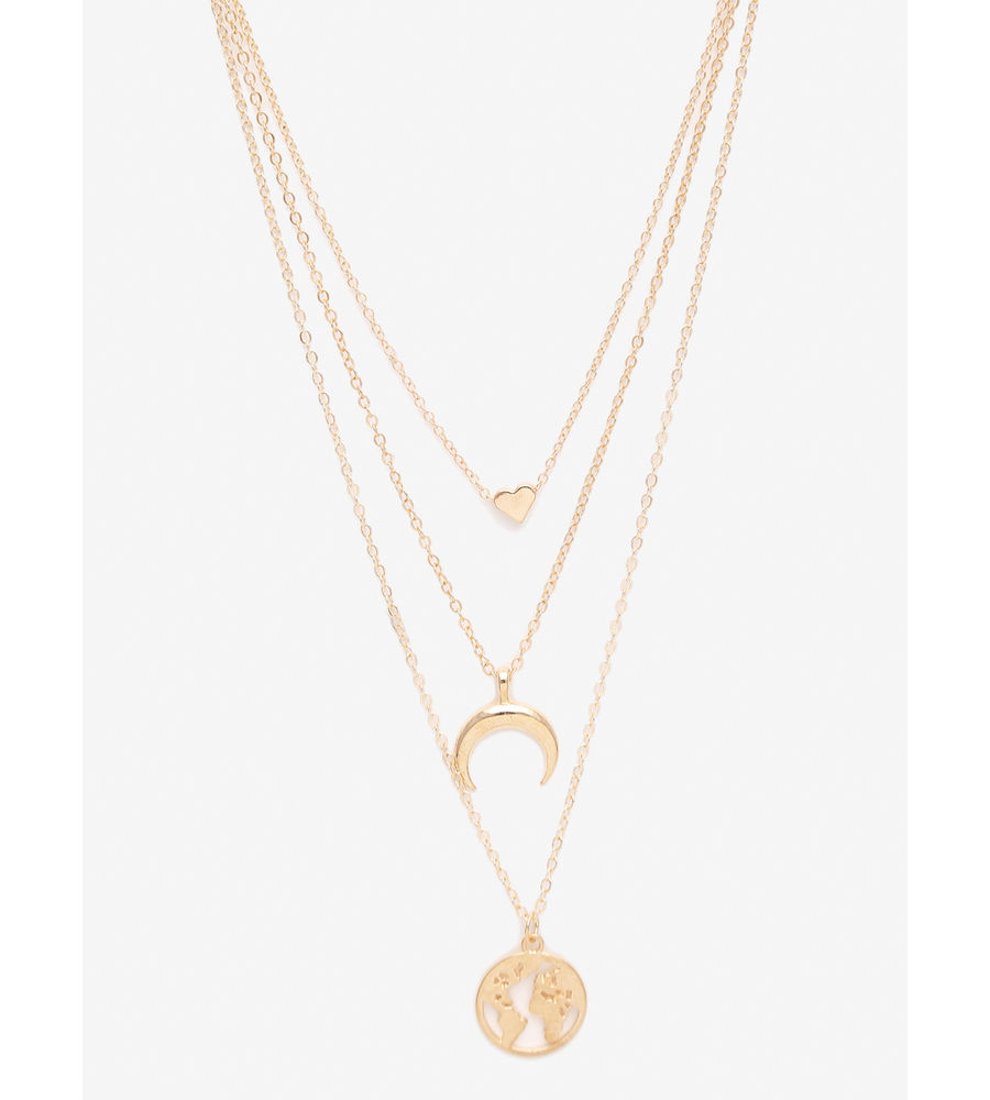 YouBella
Set Of 2 Gold-Toned Gold-Plated Layered Necklace