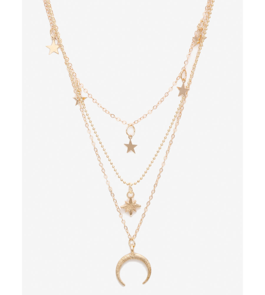 YouBella 
Set of 2 Gold-Toned Necklaces