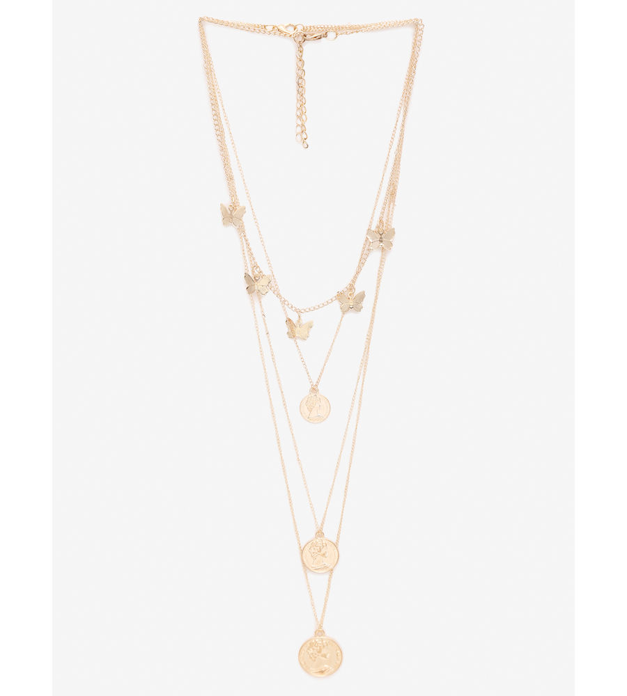 YouBella 
Set of 2 Gold-Toned Gold-Plated Necklaces