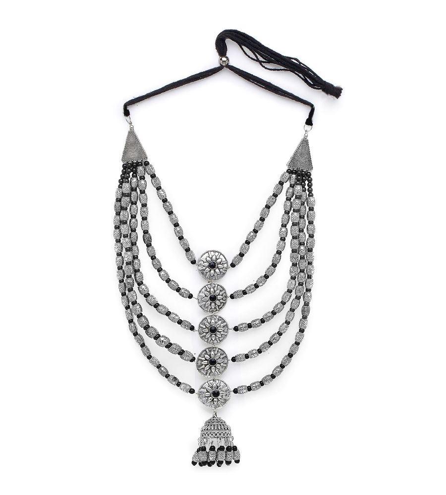 YouBella
Silver-Toned Alloy Silver-Plated Oxidised Necklace