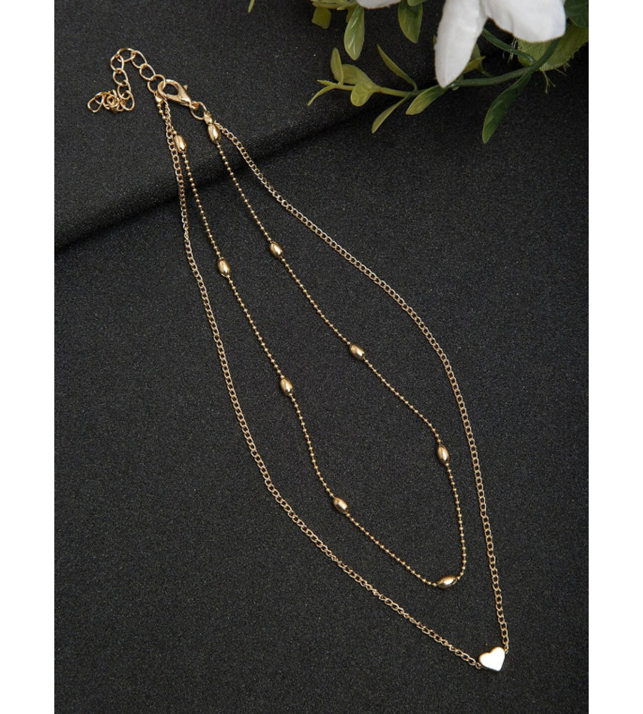 YouBella
Gold-Toned & Silver-Toned Alloy Gold-Plated Set of 2 Layered Chains