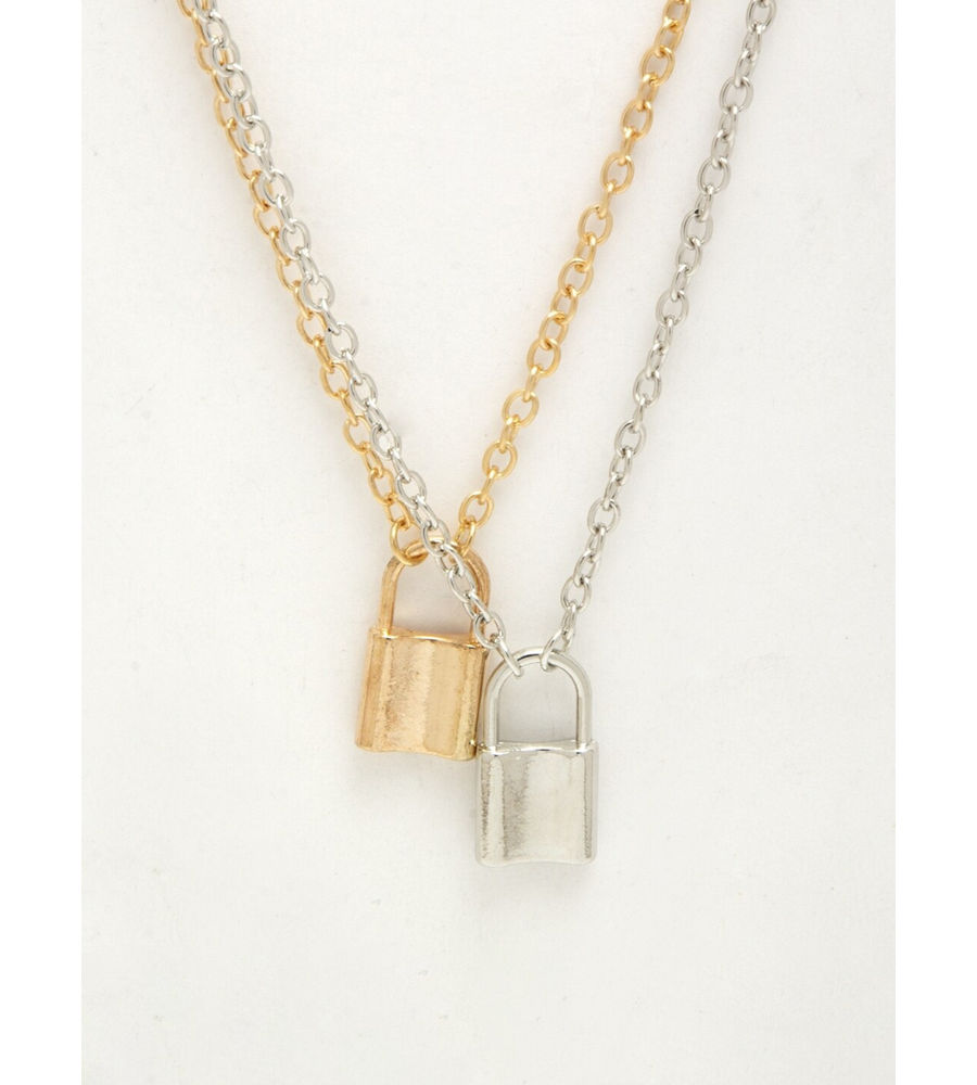 YouBella
Gold & Silver-Toned Pack of 2 Gold-Plated Chain