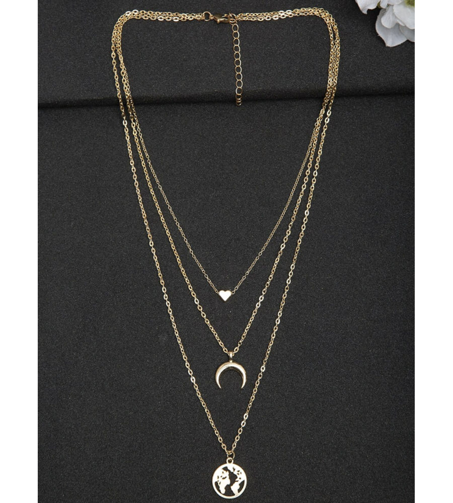 YouBella
Gold-Toned Alloy Gold-Plated Layered Chain