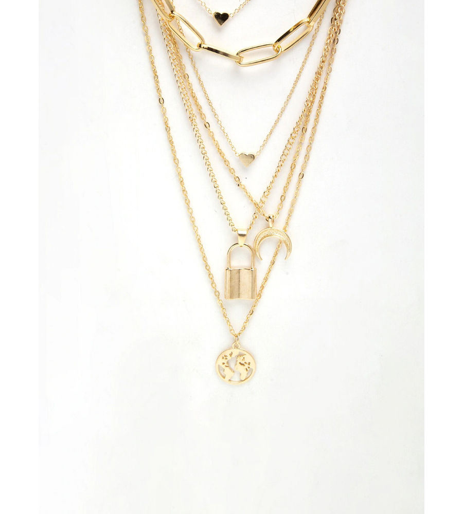 YouBella
Gold-Toned Alloy Gold-Plated Layered Chain