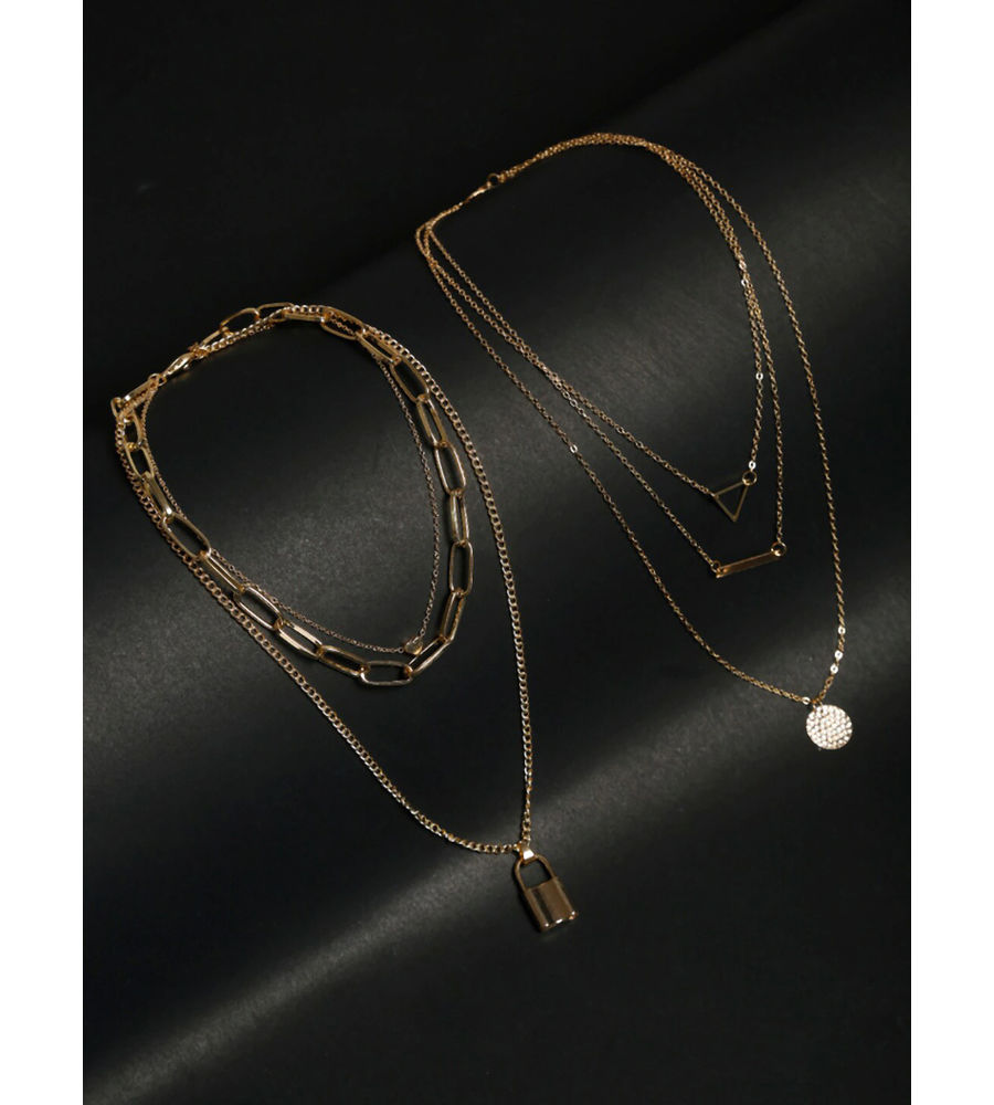 YouBella
Set Of 2 Gold-Plated Gold-Plated Layered Chain