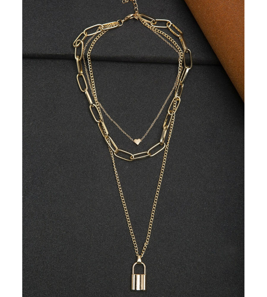 YouBella
Set Of 2 Gold-Plated Gold-Plated Layered Chain