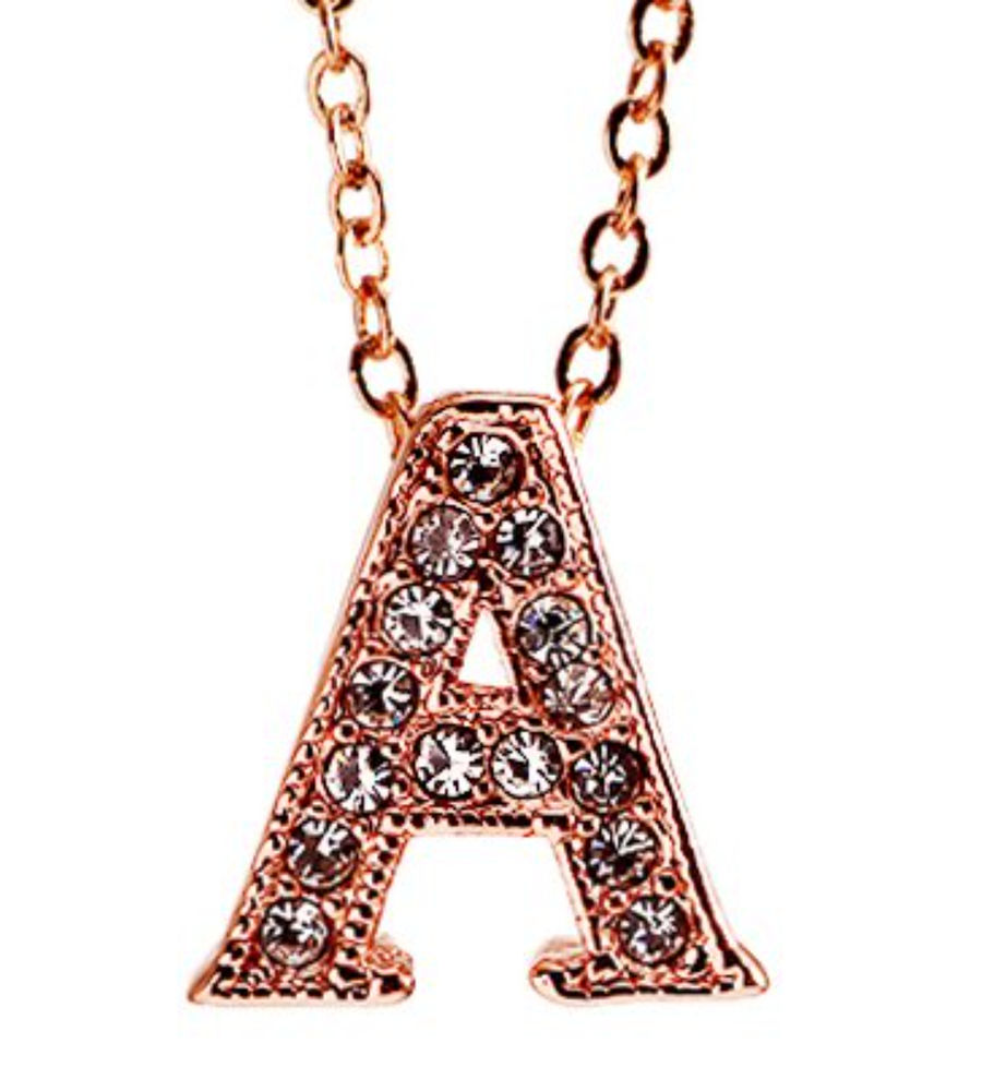 Best Valentine Gifts :YouBella Jewellery Alphabet Letter A Unisex Pendant/Necklace for Women/Girls/Boys/Men (Gold)