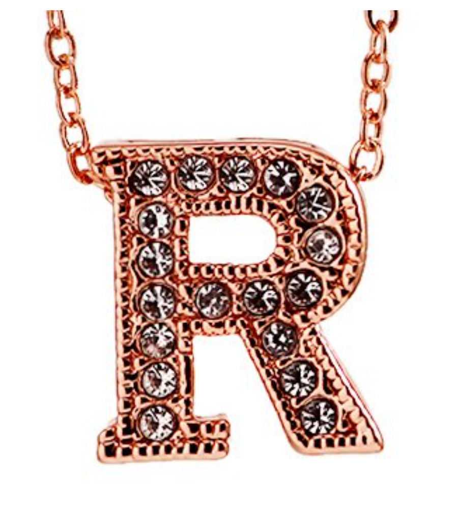 Valentine Gifts :YouBella Jewellery Alphabet Letter R Unisex Pendant/Necklace for Women/Girls/Boys/Men (Gold)