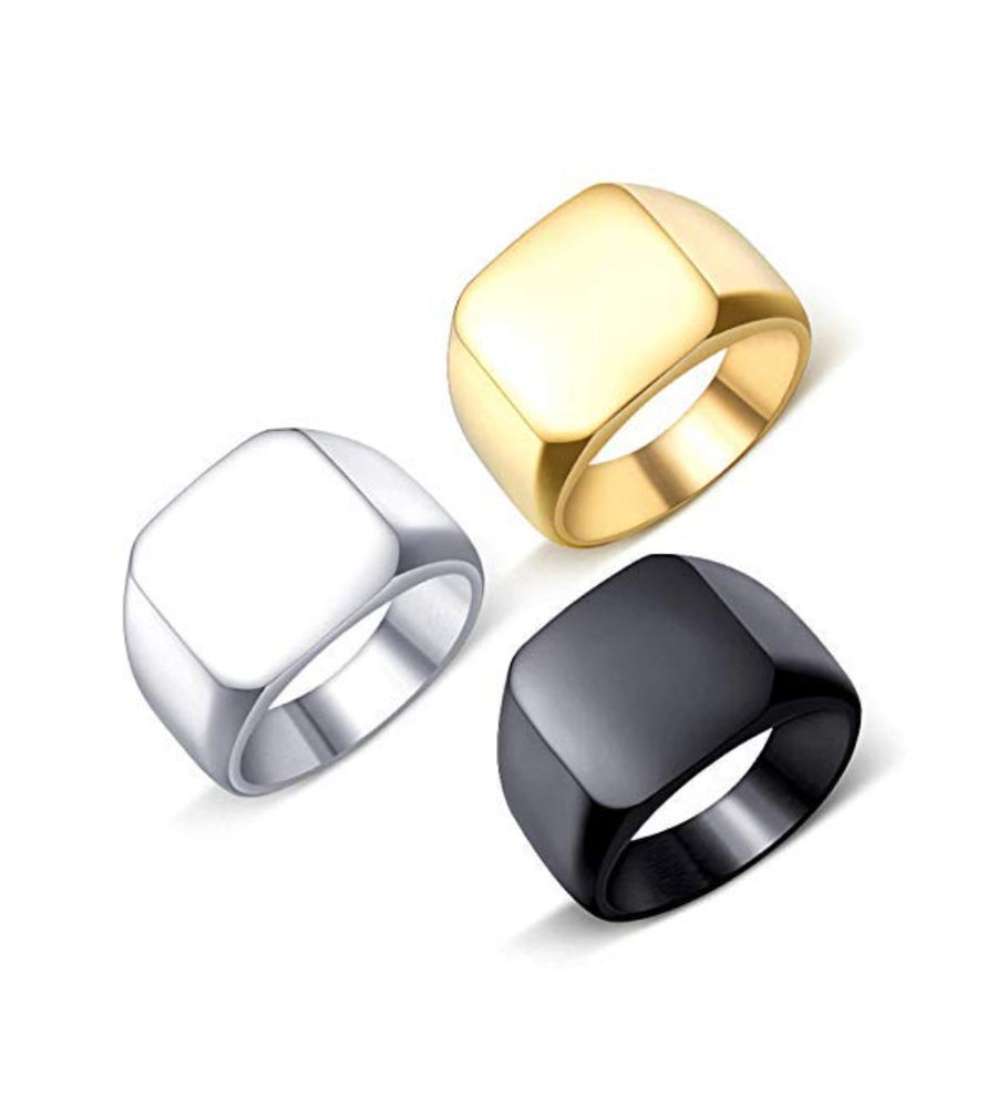 YouBella Jewellery Stainless Steel Combo of 3 Rings for Boys and Men