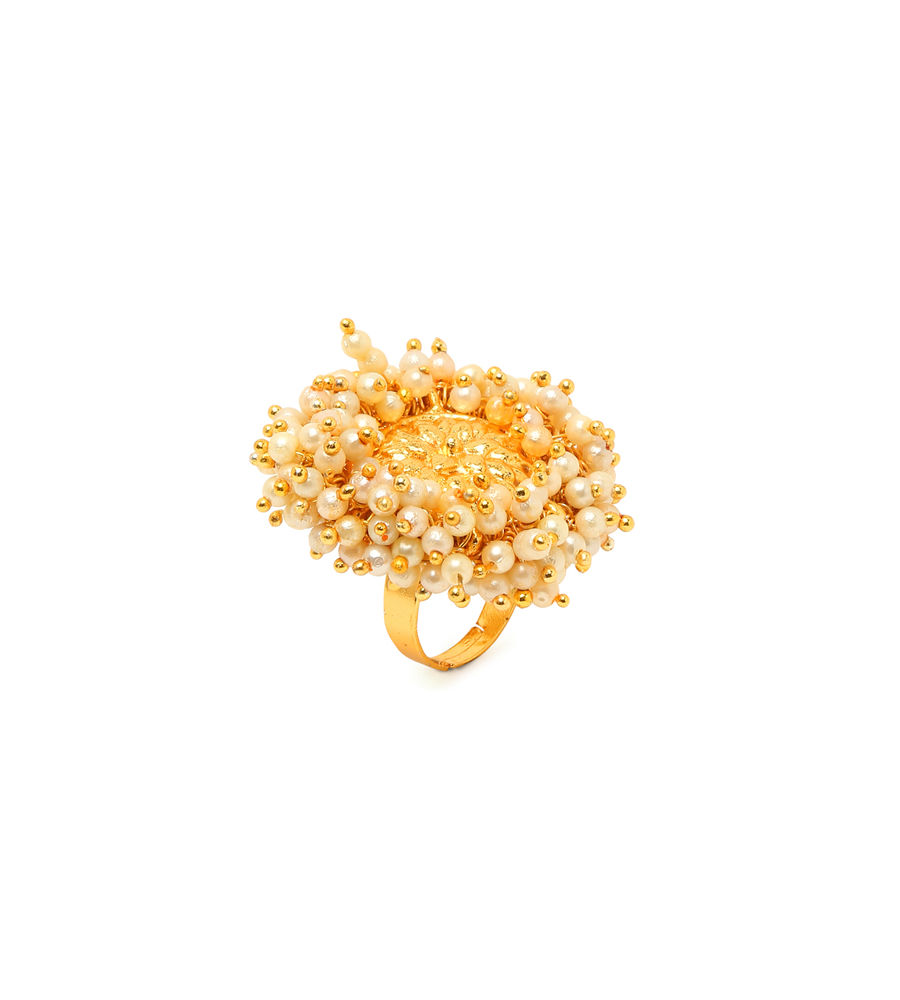 YouBella Stylish Latest Design Jewellery Ring for Women (Golden) (YBRG_20041)
