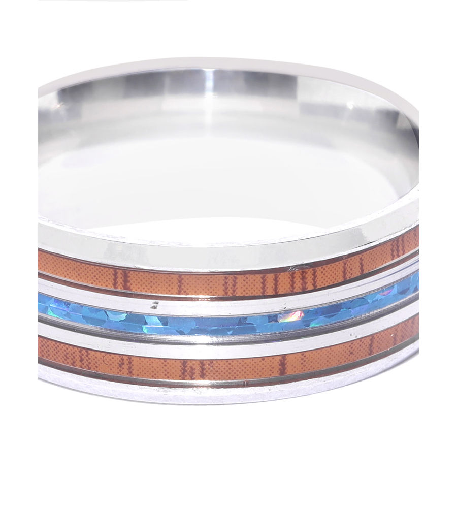 YouBella Men Brown  Blue Striped Finger Ring