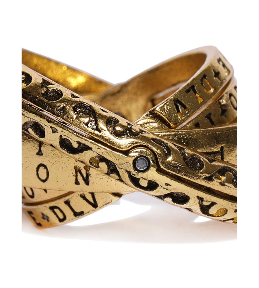 YouBella Gold Plated Textured Spinning Finger Ring