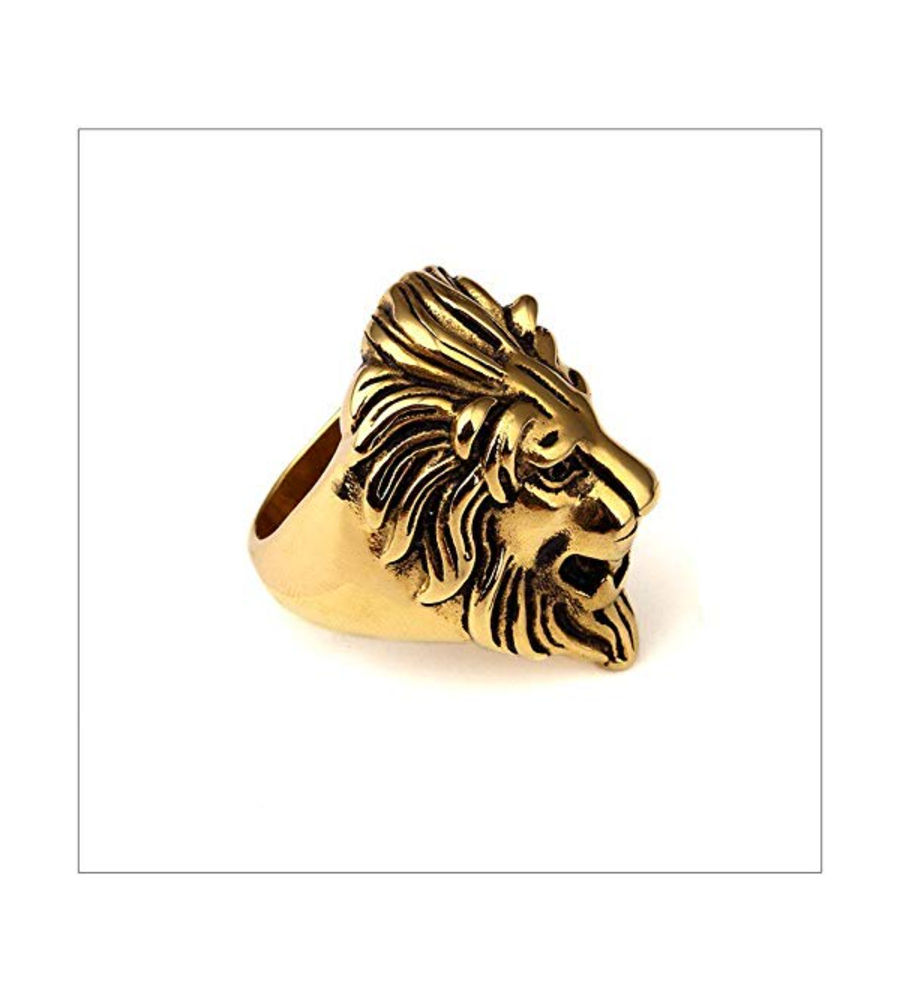 YouBella Jewellery 100% Stainless Steel 18K Gold Plated Ring for Boys and Men