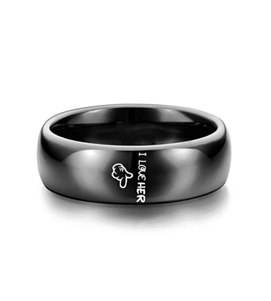 Valentine Gifts for Girlfriend/Wife : YouBella Jewellery 100% Stainless Steel Never Fading Couple Rings for Girls/Women/Boys/Men