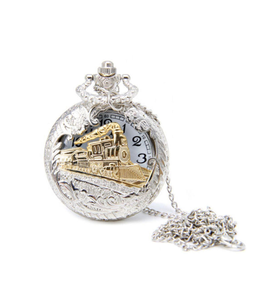 YouBella Pocket Watch Pendant with Chain for Husband Unique Memorable Gift Dual Purpose Stainless Steel Clock for Men (YBWATCH_0030)