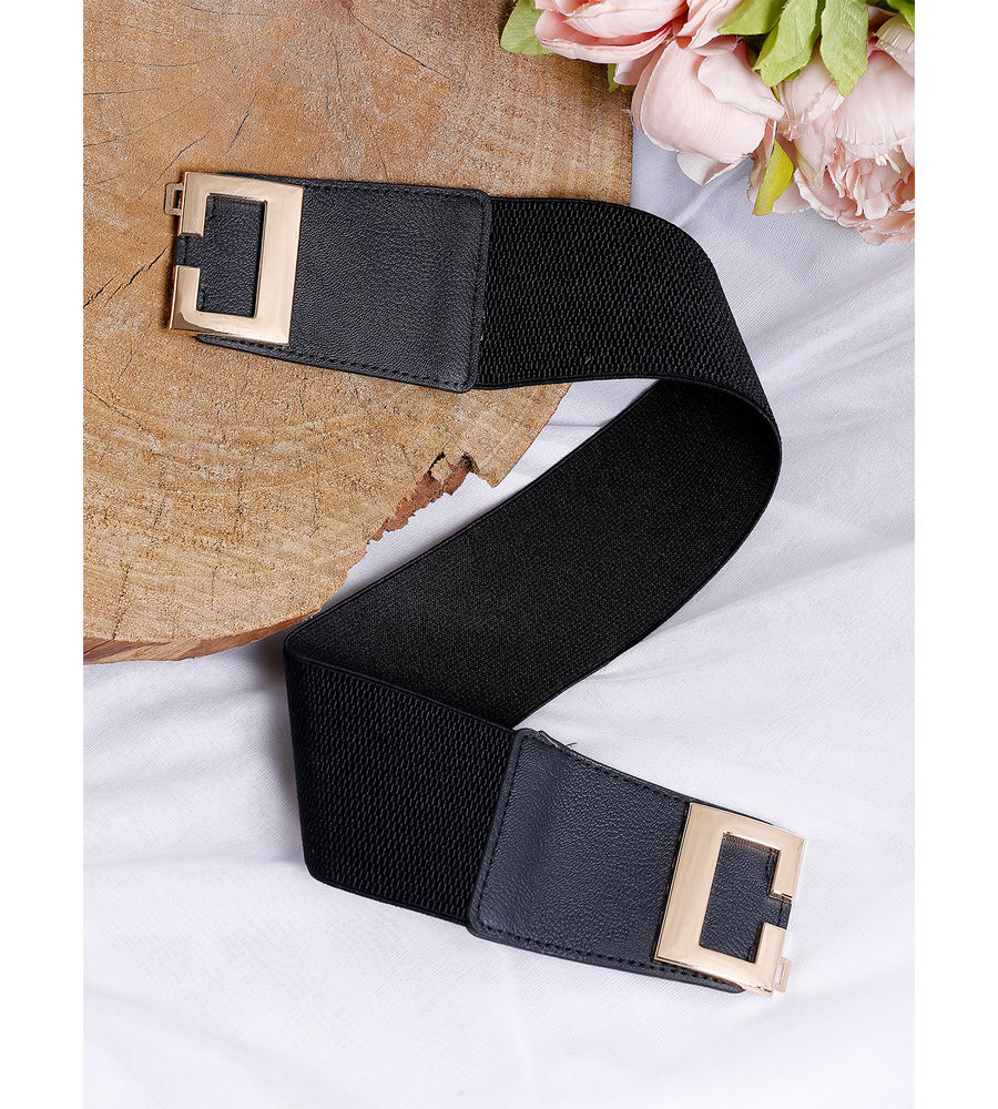 YouBella Jewellery Celebrity Inspired Adjustable Kamarband Waist Belt for Women/Girls (YB_Belt_12) (Black), Large
