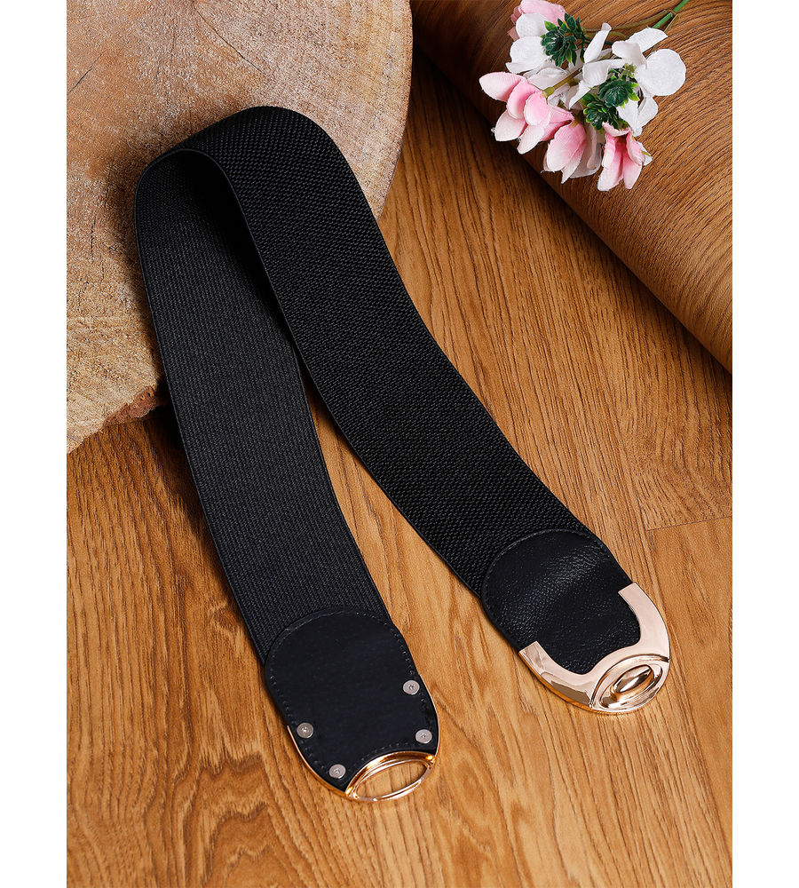 YouBella Jewellery Celebrity Inspired Adjustable Kamarband Waist Belt for Women/Girls (YB_Belt_16) (Black)