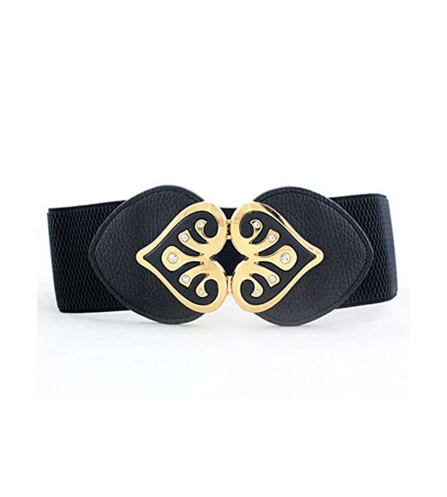 YouBella Jewellery Celebrity Inspired Adjustable Kamarband Waist Belt for Women/Girls (YB_Belt_29) (Black), Large