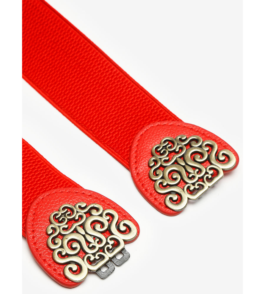 YouBella Jewellery Celebrity Inspired Adjustable Kamarband Waist Belt for Women/Girls (YB_Belt_37) (Red)
