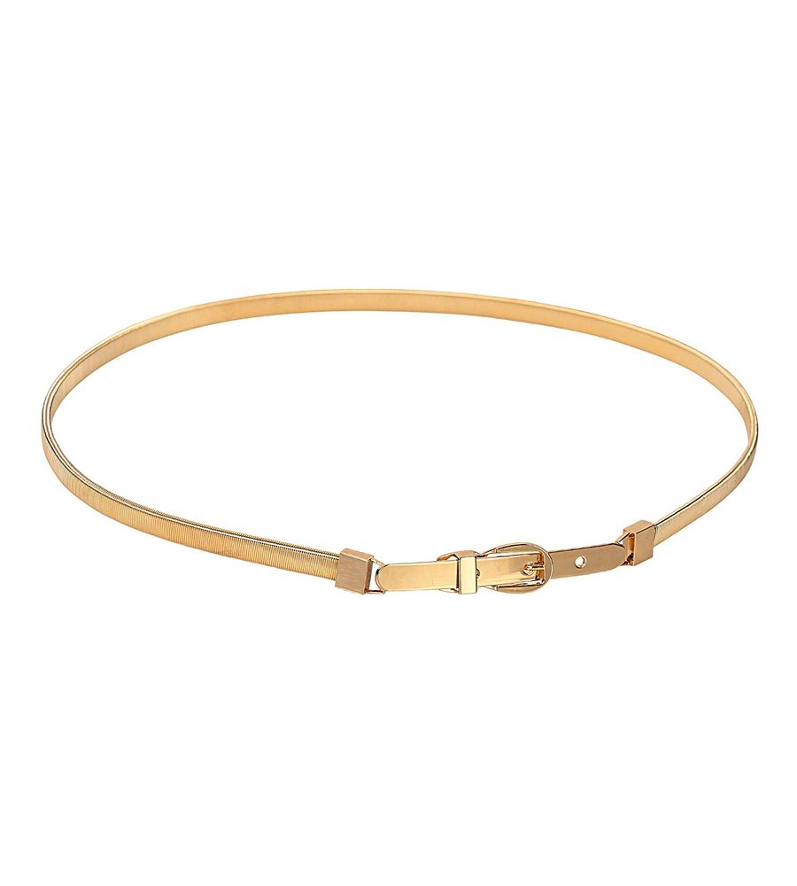 YouBella Jewellery Celebrity Inspired Adjustable Metal Plate Type Golden Kamarband Waist Belt for Women/Girls (Style 2)