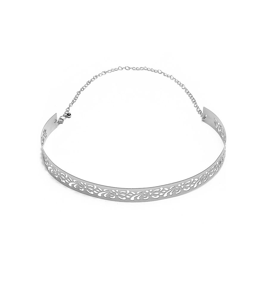 YouBella Jewellery Celebrity Inspired Adjustable Metal Plate Type Golden Kamarband Waist Belt for Women/Girls (Silver)