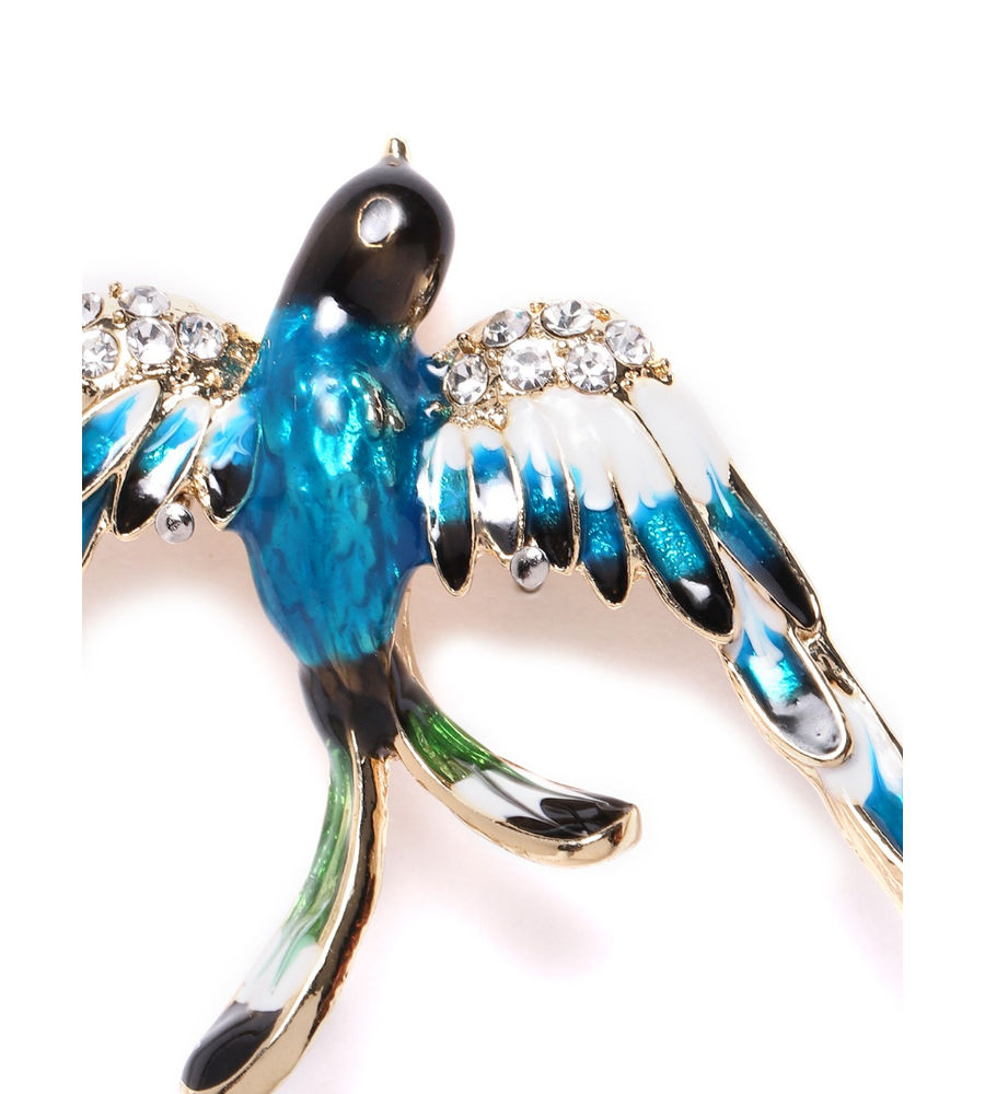 YouBella Jewellery Latest Stylish Enamel Multicolor Unisex Bird Brooch for Wedding/Party for Women/Girls/Men