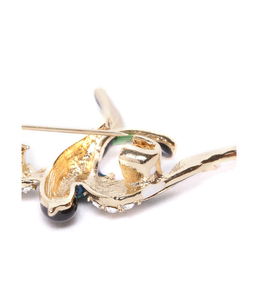 YouBella Jewellery Latest Stylish Enamel Multicolor Unisex Bird Brooch for Wedding/Party for Women/Girls/Men