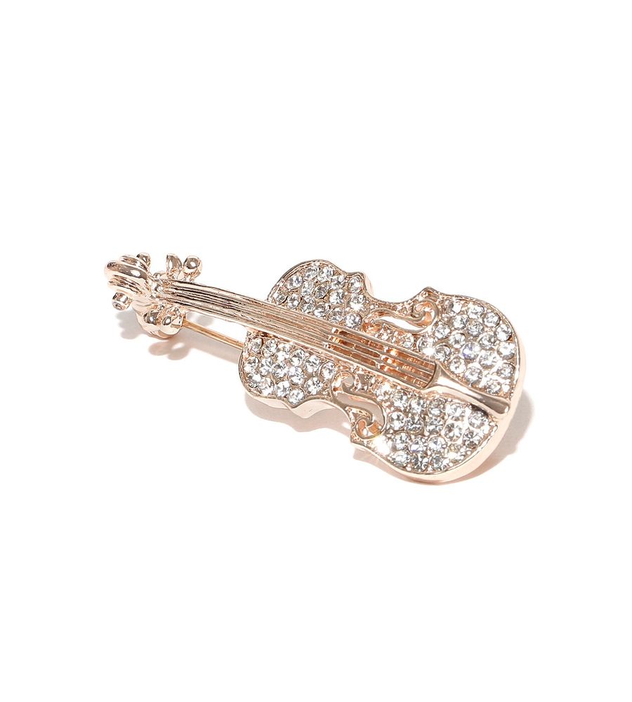 YouBella  Collection Musical Guitar Brooch for Men and Women/Girls (Gold)