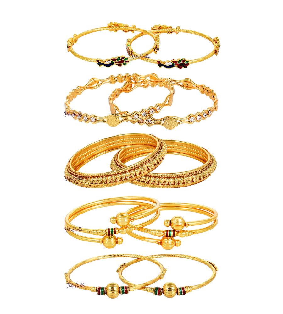 YouBella Bangles for Women Stylish Traditional Bangles Combo for Women and Girls (2.4)