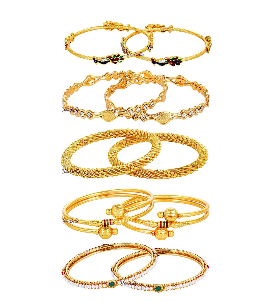 YouBella Bangles for Women Stylish Traditional Bangles Combo for Women and Girls (2.4)