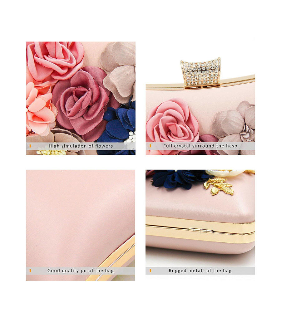 YouBella Jewellery for Women Jewellery Organiser Make up Cosmetics Storage Clutch Purse Box (YB_Clutch_2) (Pink)