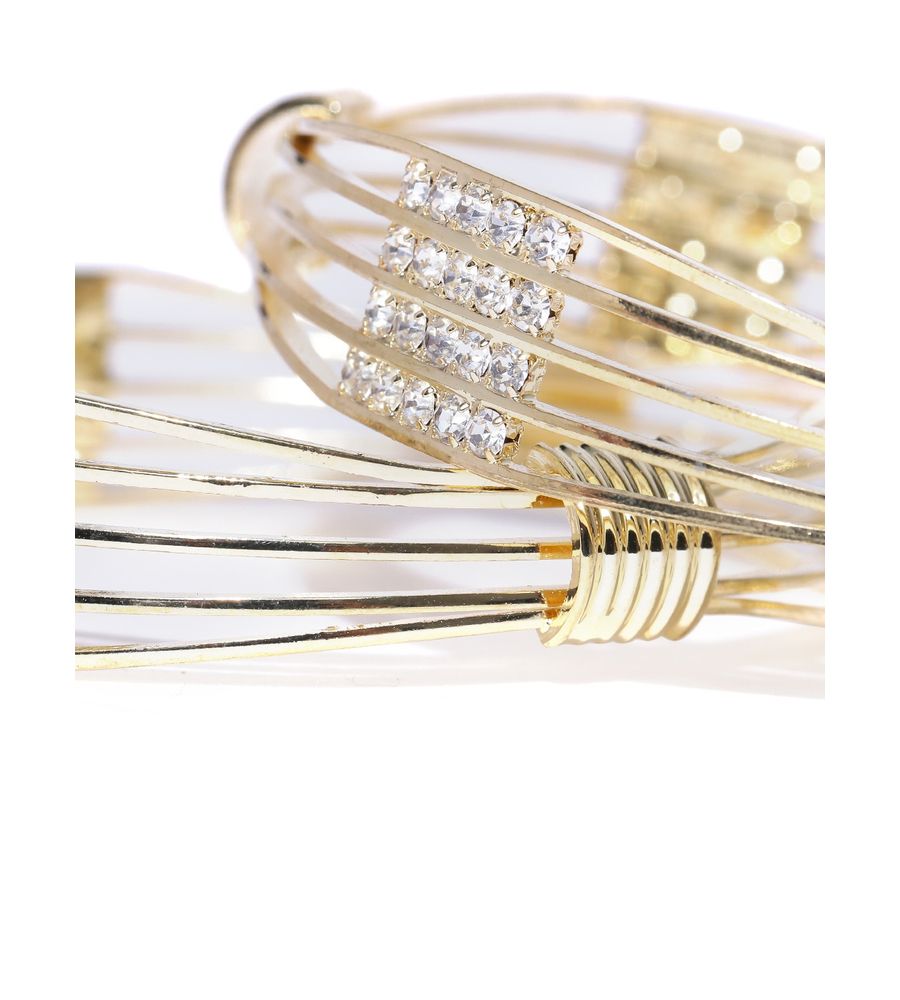 YouBella Set of 2 Gold-Toned Stone-Studded Bangles