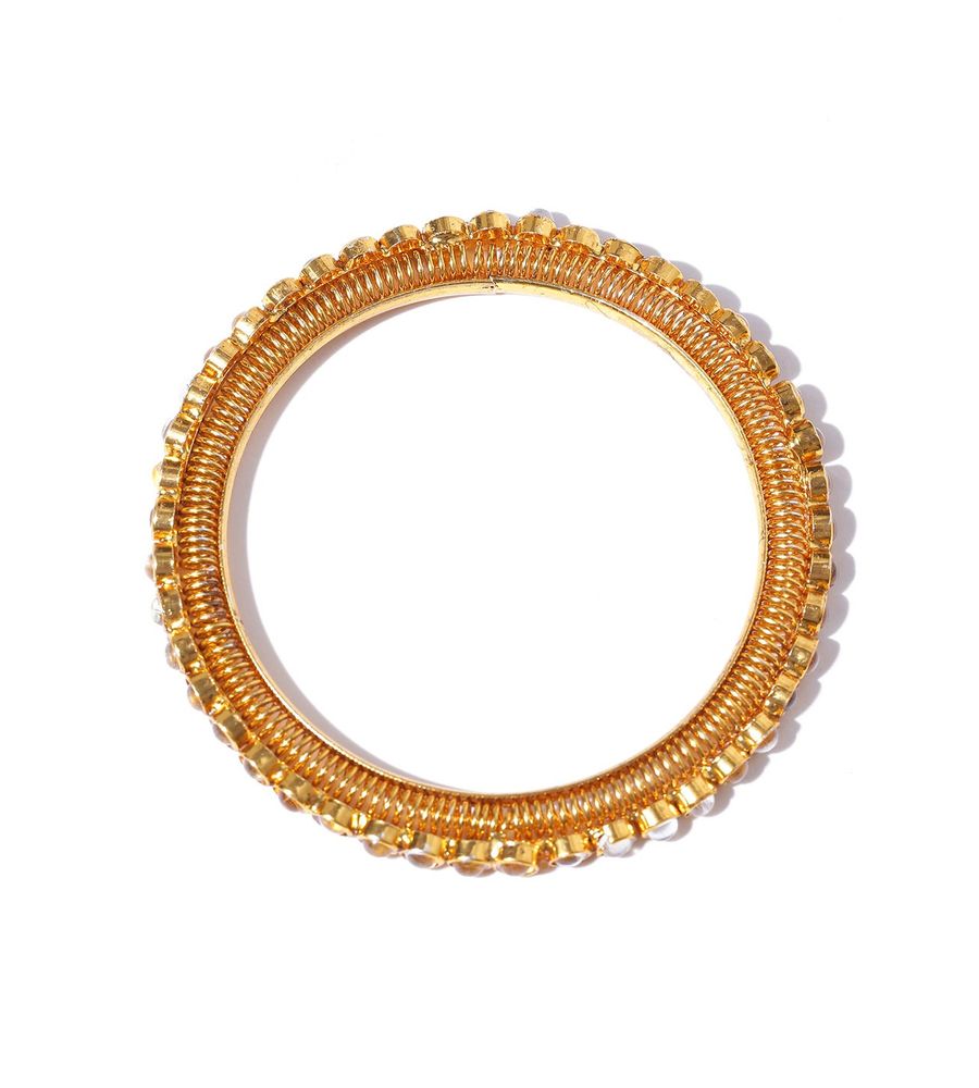 YouBella Set of 4 Gold-Toned Stone-Studded Bangles