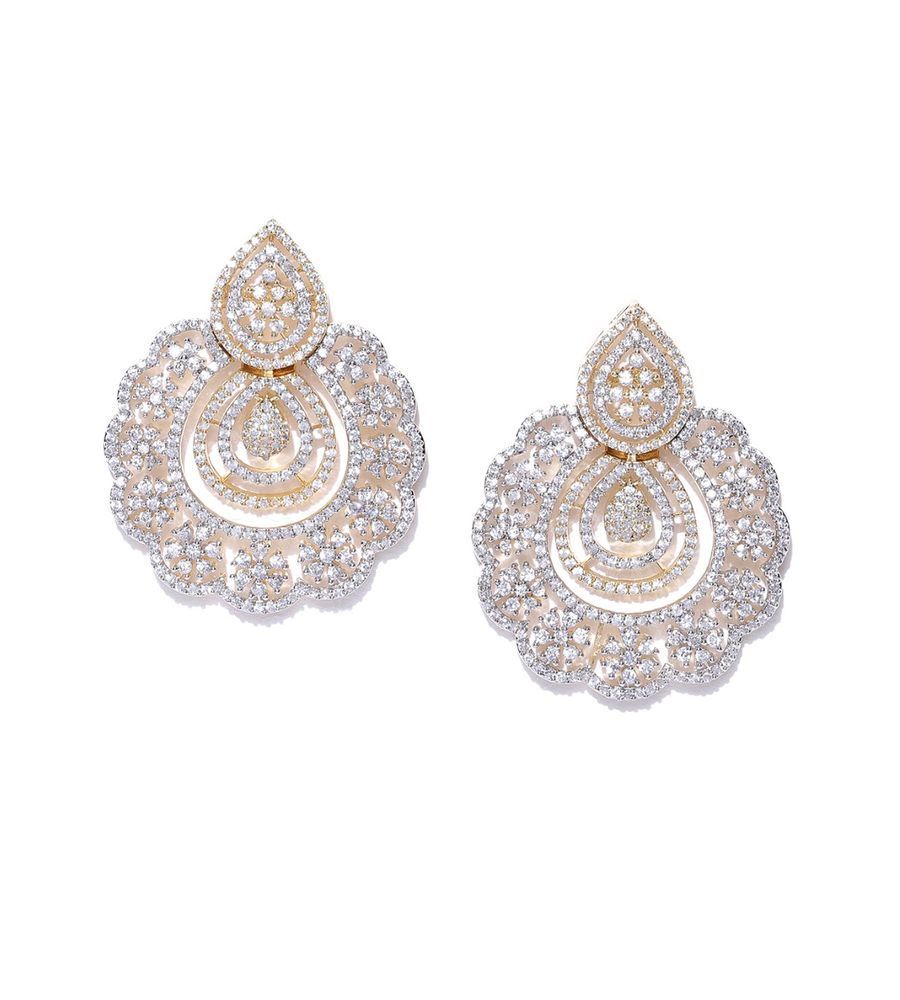 YouBella Gold-Plated Stone-Studded Classic Drop Earrings