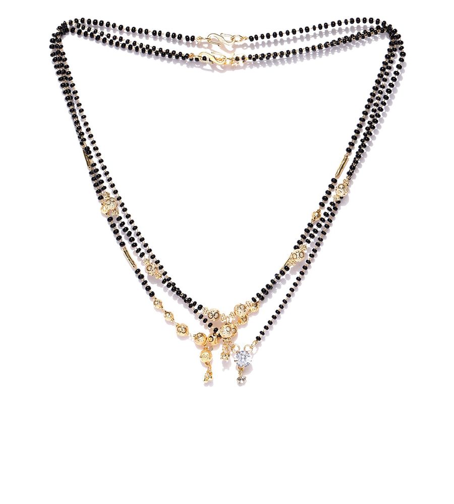 YouBella Set of 3 Gold-Plated Mangalsutras