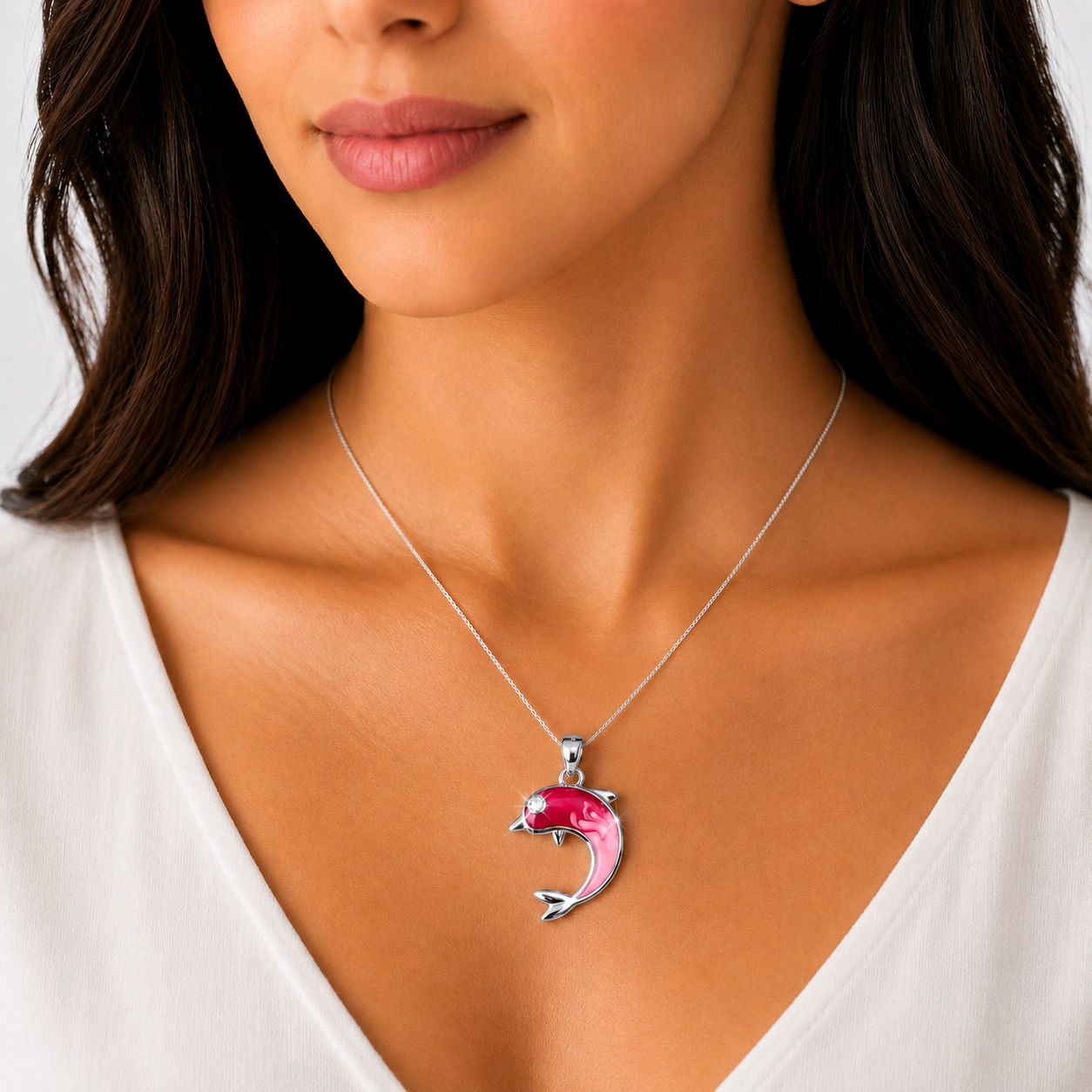 Butterfly Shaped Rose Gold Necklace