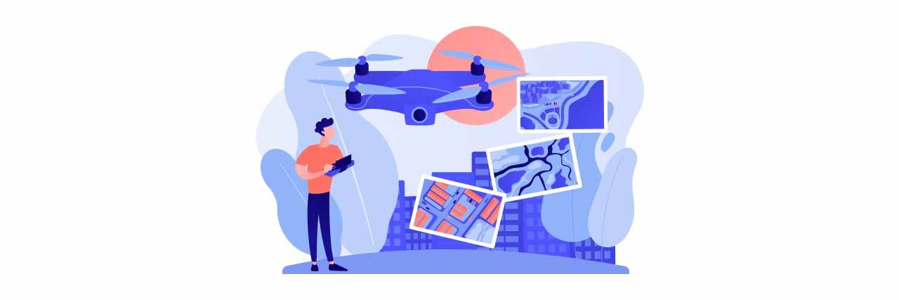 Illustrator of Uses of Drone.