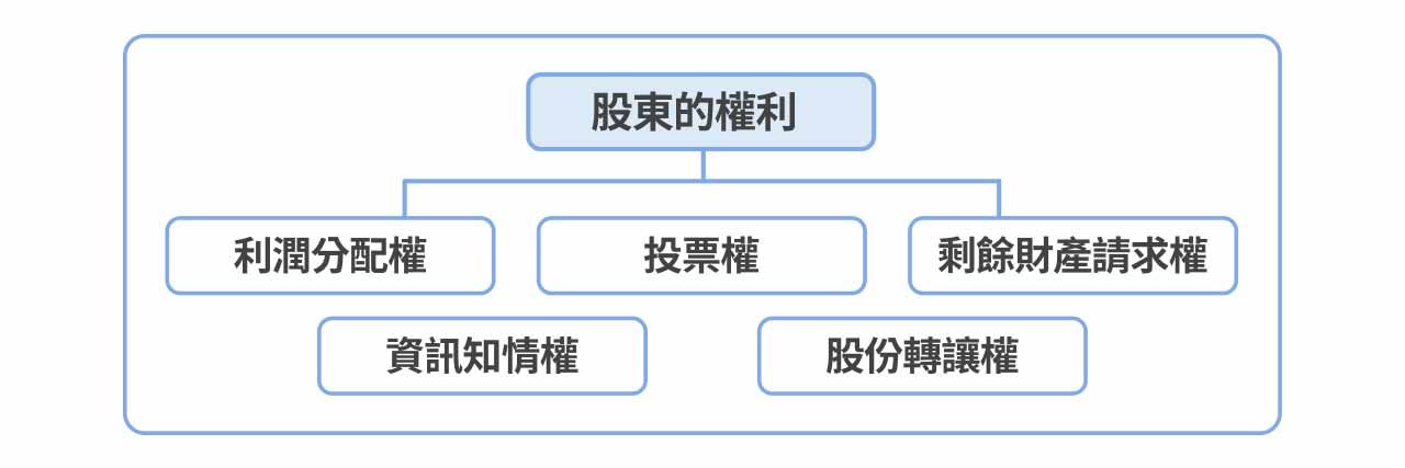 股東權利種類圖。