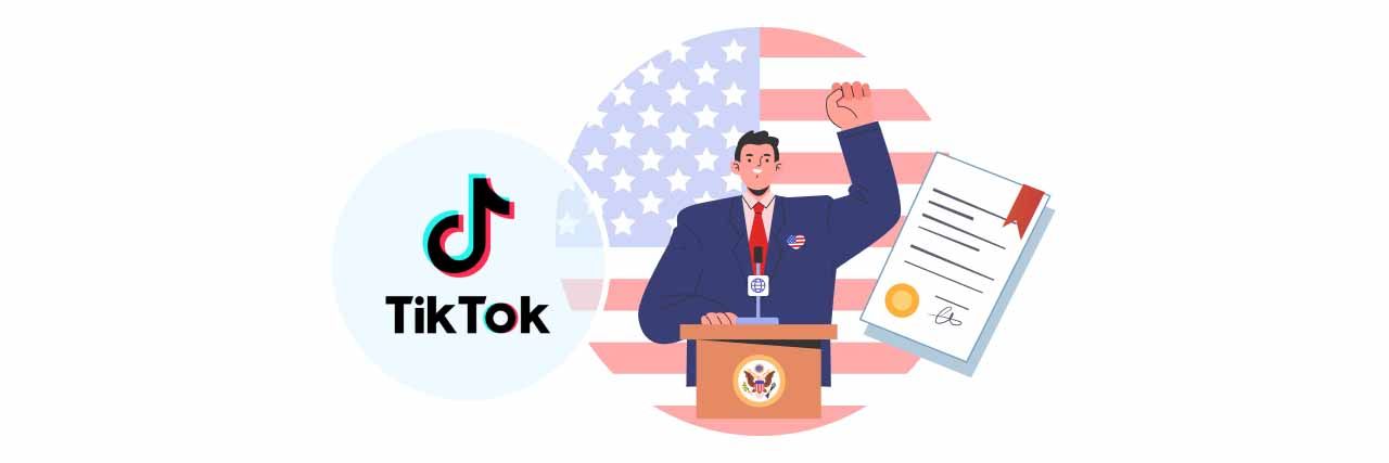 Tiktok與美國關係示意圖。