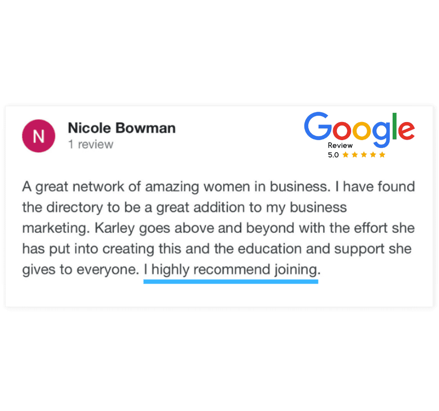 Google Review by Nicole Bowman Mindset Coach