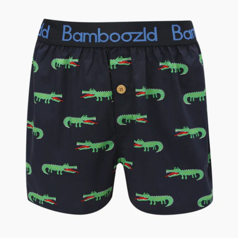 Men's boxers with crocodile print