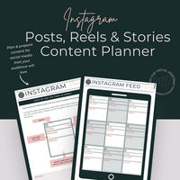 Instagram Feed, Reels & Stories Planner