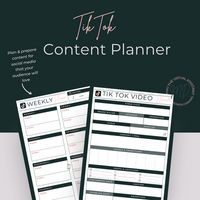 TikTok Planner | Content Planner | Social Media Planner