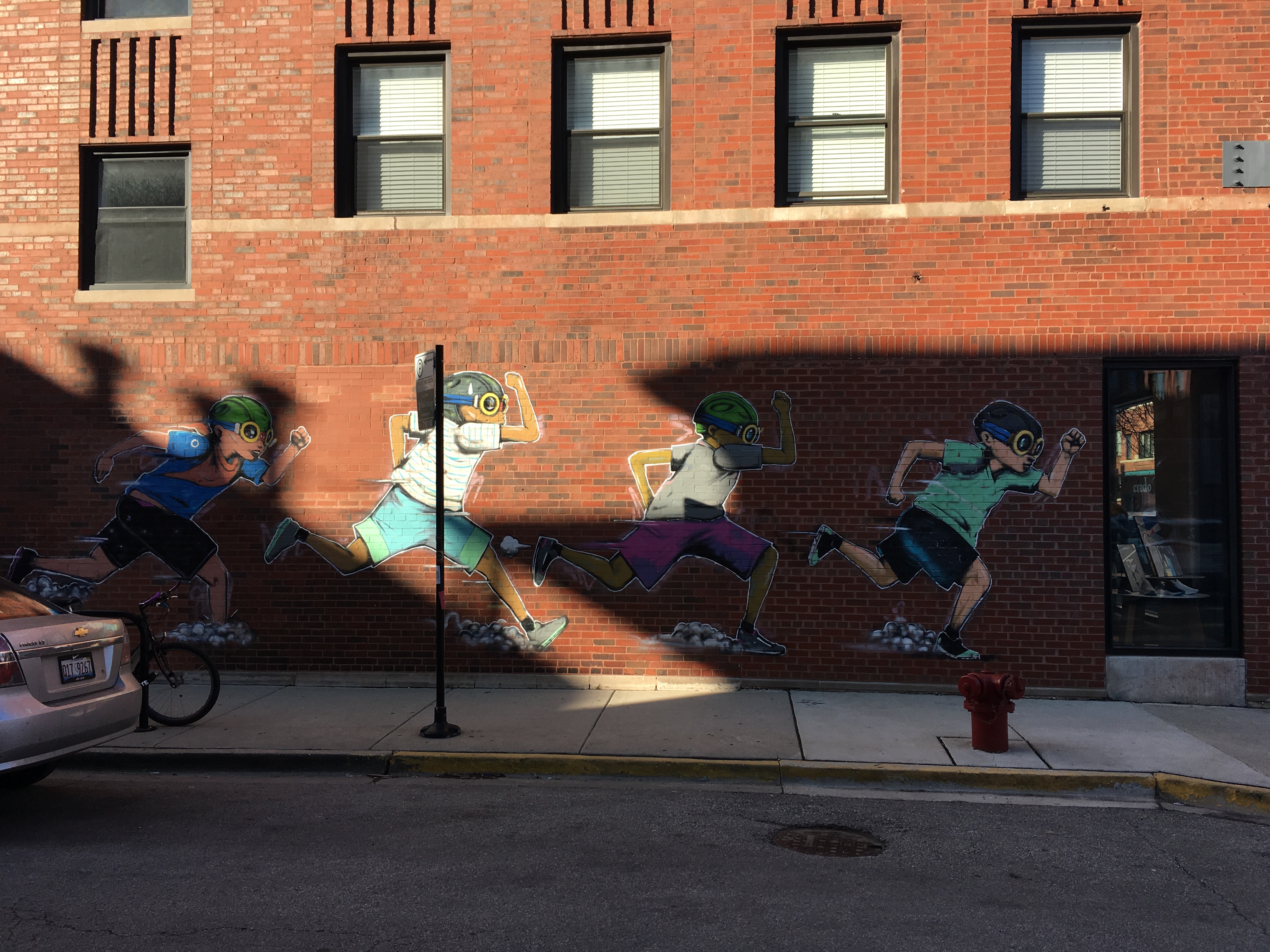 mural in Chicago by artist Hebru Brantley. Tagged: character