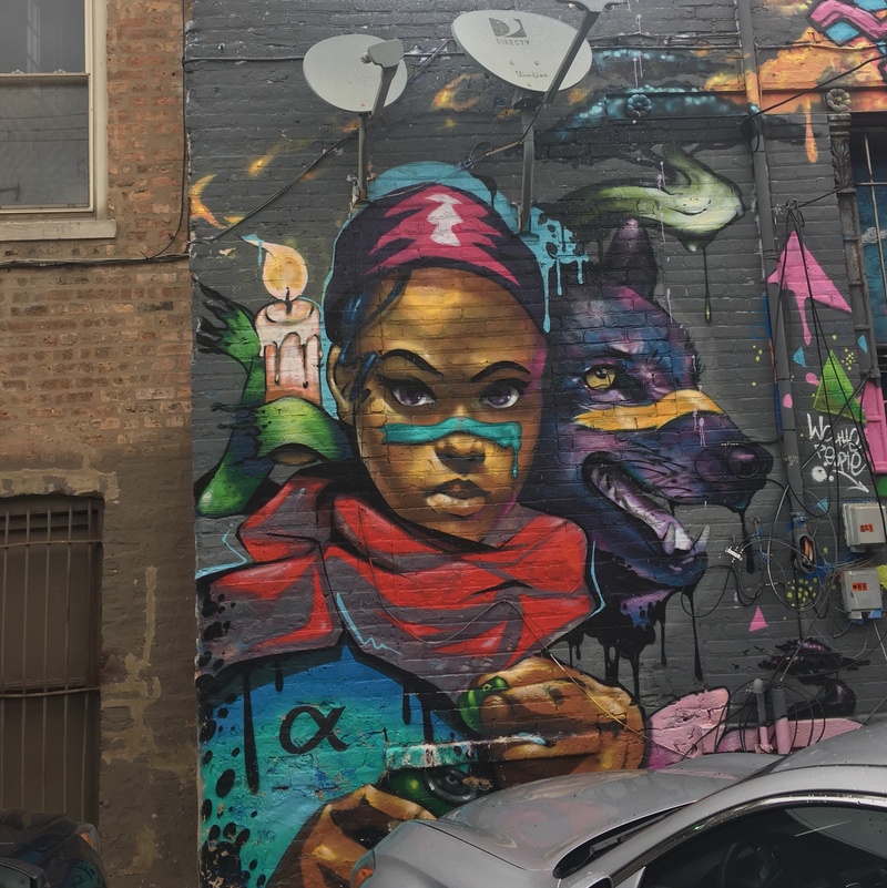 mural in Chicago by artist Max Sansing.
