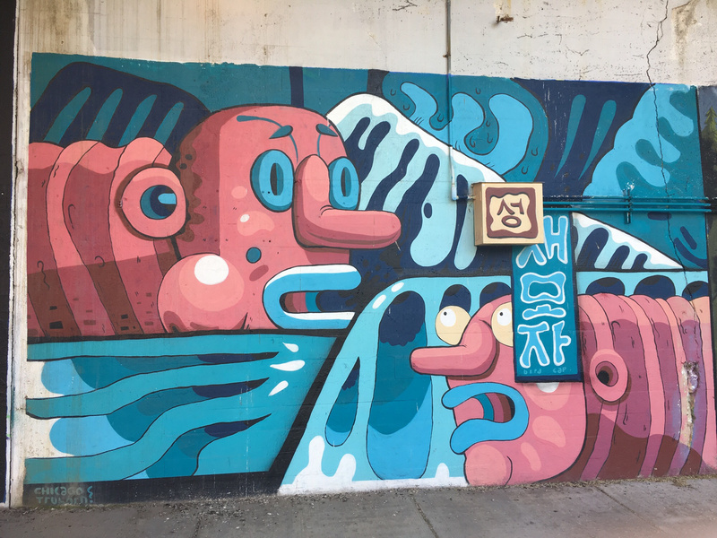 mural in Chicago by artist Birdcap.