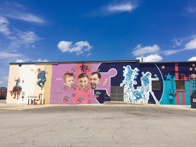 mural in Berwyn by artist Jeff Zimmermann.